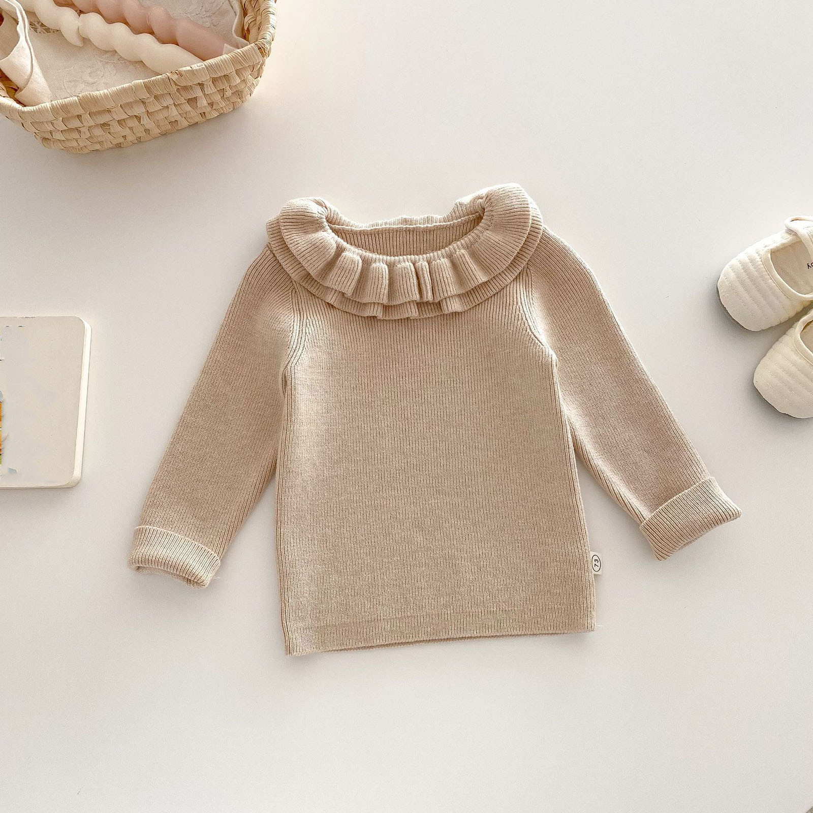 Cyndeelee Girls Long Sleeve Knit Pullover Christmas Sweater Crewneck Holiday Sweater Shirt Blue With Multi Hearts 8 10