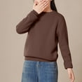 thumbnail image 1 of ATOGUTA Sweaters Girls Long Sleeve Sweater Crewneck Button Up Knit Sweaters for Girls Coffee, Size 2T-14, 1 of 5