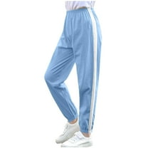 ATOGUTA Sweatpants Girls Size 3T-12 Kids Casual Elastic Waist School Athletic Workout Joggers Pants with Pockets Light Blue