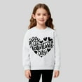 thumbnail image 1 of ATOGUTA Sweatshirt Girl Kids Casual Long Sleeve Loose Valentine's Day Tops Comfy Lightweight Pullovers Size 2T-12, Pink, 1 of 5