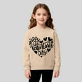 thumbnail image 1 of ATOGUTA Sweatshirt Girl Kids Casual Long Sleeve Loose Valentine's Day Tops Comfy Lightweight Pullovers Size 2T-12, Purple, 1 of 5