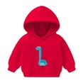 thumbnail image 1 of ATOGUTA Sweatshirt Kids 3T-7 Graphic Print Long Sleeve Hooded Sweatshirt Pullover Tops Red, 1 of 2