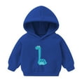 thumbnail image 1 of ATOGUTA Sweatshirt for Boy Girl Kids 3T-7 Graphic Print Long Sleeve Hooded Sweatshirt Pullover Tops Blue, 1 of 2