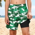 thumbnail image 1 of ATOGUTA Swim Shorts for Boys with Liner Bathing Suits Summer Quick Dry Swimwear Swim Trunks Size 5T-14, Green, 1 of 6