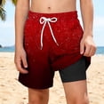 thumbnail image 1 of ATOGUTA Swim Shorts for Boys with Liner Bathing Suits Summer Quick Dry Swimwear Swim Trunks Size 5T-14, Red, 1 of 6