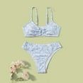 thumbnail image 1 of ATOGUTA Swim Suit Girls V Neck Cutout High Waist Bikini Set Blue, Sizes 8-14, 1 of 5
