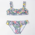 thumbnail image 1 of ATOGUTA Swimsuits for Kids Flower Dolphin Print Beach Ruffle Bikini Suit Multicolor, Sizes 3T-10, 1 of 5