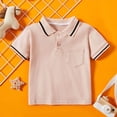 thumbnail image 1 of ATOGUTA T Shirt Boy School Tees Summer Cute Tops Short Sleeve Collared T Shirts Pink, Size 2T-14, 1 of 6