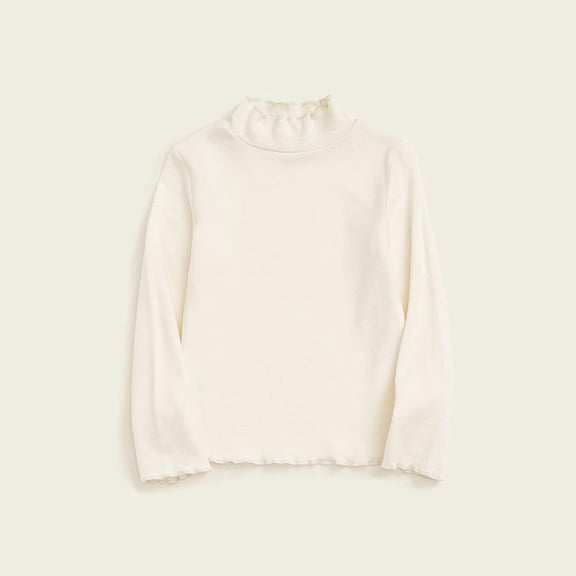 ATOGUTA T Shirts for Boys Girls Turtleneck Solid Color Long Sleeve Shirts Mock Neck Shirt Blouse Autumn Winter Clothes Beige 6M-10