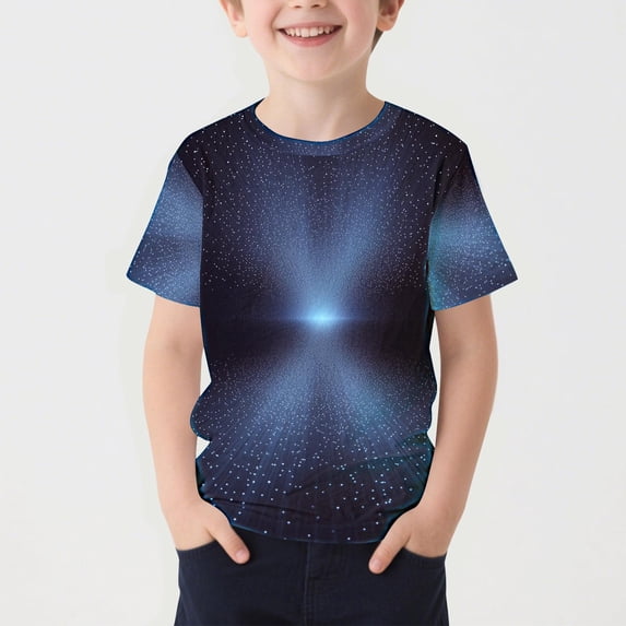 ATOGUTA T-Shirts for Boys Kids Summer Star Printed Crewneck Tops Short Sleeve Casual Tees Multicolor, Size 3T-15