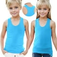 thumbnail image 1 of ATOGUTA Tank Boy Girl Blue Racerback Crop Tank Top Sleeveless Girls Tops Vests for Children Size 1T-13, 1 of 5