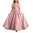thumbnail image 1 of ATOGUTA Teen Girl Birthday Dresses Strapless Satin Homecoming School Dance Wedding Birthday Party Graduation Pageant Bridesmaid Hot Pink, Size 5T-14, 1 of 7