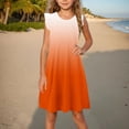 thumbnail image 1 of ATOGUTA Teen Girl Dresses 4T-14 Sleeveless Casual Twirly Birthday Party Beach Kids Sundress Orange, 1 of 5