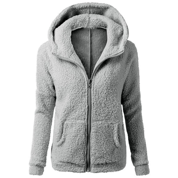 ATOGUTA Teen Girls Fleece Jackets Size 5T-14 Teen Long Sleeve Zip Up Hoodies Kids Fall Casual Jacket with Pockets Gray