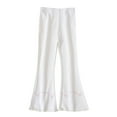 thumbnail image 1 of ATOGUTA Teen Girls Pants Size 1T-14 Elastic Waist Flare Leg Pants Running Athletic Bell Bottom Trousers White, 1 of 2