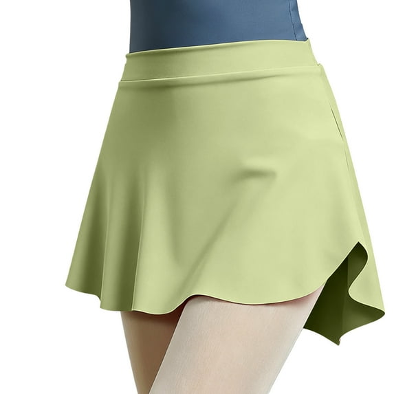 ATOGUTA Teen Girls Skirts Casual Mini Flare Pleated Stretch Waist Skater Dance Party School Uniform Skirts Size 2T-15, Green