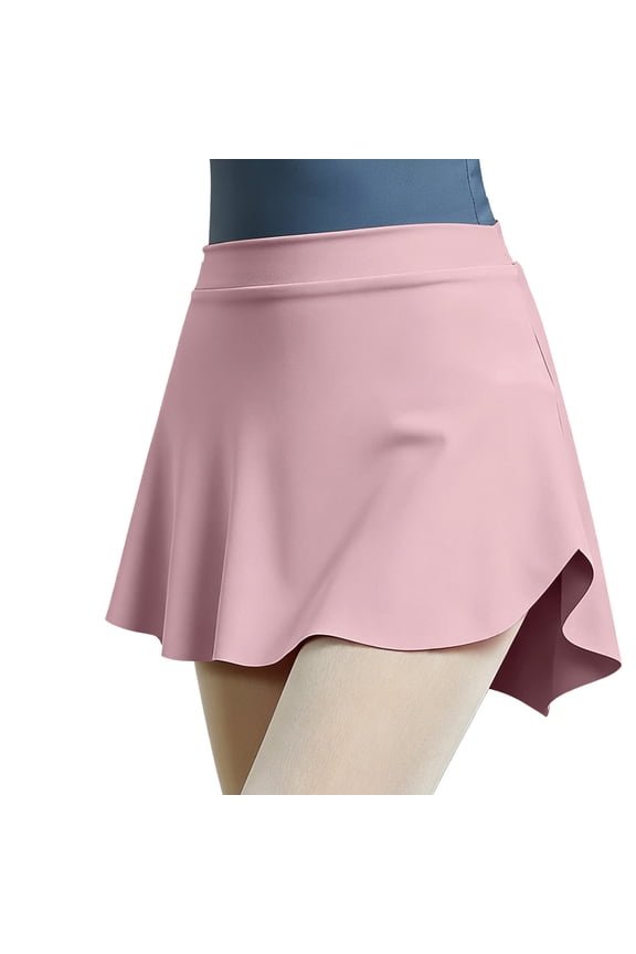 Teen Girls Skirts Casual Mini Flare Pleated Stretch Waist Skater Dance Party School Uniform Skirts Size 2T-15, Watermelon Red
