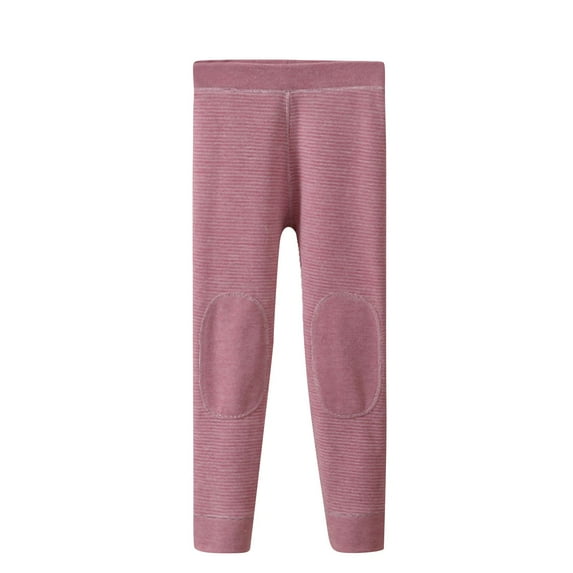 ATOGUTA Thermal Pants for Boys Girls Super Soft Kids Leggings Base Layer Bottoms Purple, Size 8-14
