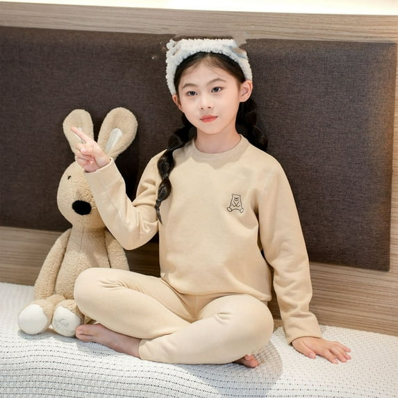 ATOGUTA Thermal Underwear for Kids Long Johns Set Toddler Little Boys Girls Warm Base Layer Set, Sizes 1T-12