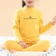 thumbnail image 1 of ATOGUTA Thermal Underwear for Kids Thermal Set Fleece Lined Base Layer Boys Long Johns Winter Clothes for Girls Size 2T-14, Yellow, 1 of 5