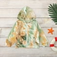 thumbnail image 1 of ATOGUTA Toddler Boy Winter Jacket Cute Long Sleeve Gradient Tie Dye Jacket with Hoodie Green, Size 2T-7, 1 of 6
