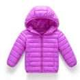 thumbnail image 1 of ATOGUTA Toddler Boy Winter Jacket Zip Hoodie Keep Warm Winter Jacket Down Clothing Purple, Size 2T-8, 1 of 4