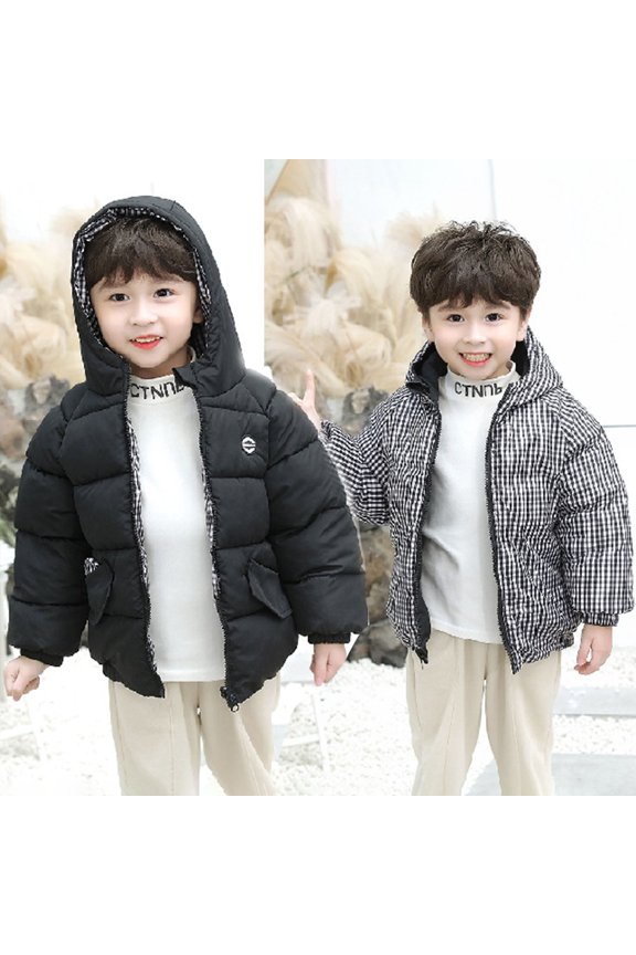 Toddler Coat Hooded Windbreaker Fleece Lined Softshell Jacket Black, Size 2T-8