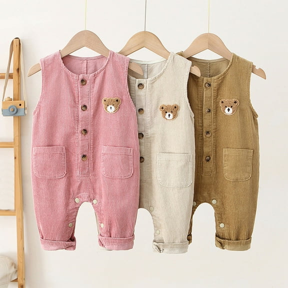 ATOGUTA Toddler Girl Overalls Size 2T-8 Summer Sleeveless Rompers Casual Beach Playsuit Travel Vacation Outfits Beige