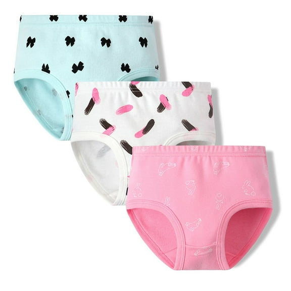 ATOGUTA Toddler Girl Underwear 1T-8 Soft Cotton Toddler Panties for Girls Breathable Comfortable Everyday Use 3-Pack