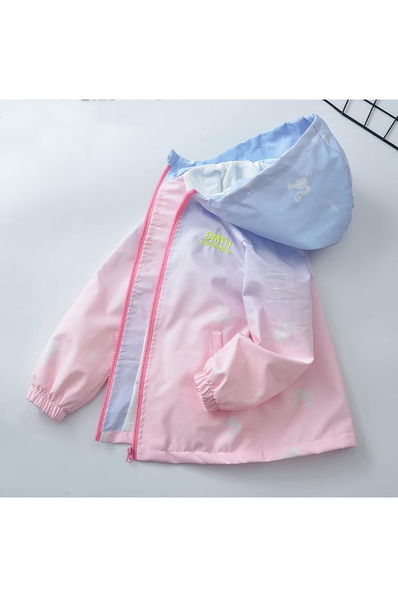 Toddler Girl Windbreaker Jacket Spring Fall Outerwear Windbreaker Zipper Lightweight Casual Coat Pink, Kids Jackets 3T-15