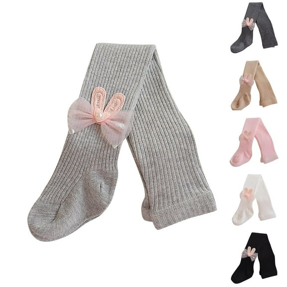 ATOGUTA Toddler Girls Christmas Tights Size 1T-12 Soft Tights Ballet Uniform Student School Tight Gray