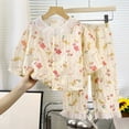 thumbnail image 1 of ATOGUTA Toddler Girls Pajamas Set Long Sleeve Pjs Little Kids Sleepwear Lace Jammies, 2T-12, 1 of 3
