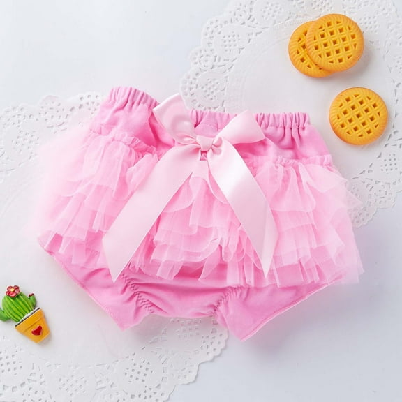 ATOGUTA Toddler Girls Shorts Ruffle Diaper Covers Cute Cotton Baby Girl Bloomers Shorts 0-24 Months