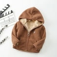 thumbnail image 1 of ATOGUTA Toddler Jackets Boys Soft Fleece Sherpa Jacket Full Zip Hoodie Coat Brown, Size 12M-6, 1 of 3