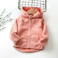 thumbnail image 1 of ATOGUTA Toddler Jackets Boys Soft Fleece Sherpa Jacket Full Zip Hoodie Coat Pink, Size 12M-6, 1 of 3