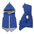 thumbnail image 1 of ATOGUTA Toddler Jackets for Girls Dinosaur Waistcoats Winter Fall Zipper Hooded Outwear Jacket Blue, Size 6M-7, 1 of 6