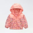 thumbnail image 1 of ATOGUTA Toddler Jackets for Girls Fashion Cute Dinosaur Pattern Windproof Jacket Hooded Coat Pink, Size 3T-9, 1 of 6