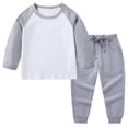 thumbnail image 1 of ATOGUTA Toddler Outfits for Boys Girls Size 12M-11 Graphic 2 Piece Fashion Sweatshirt Set for Boys Girls Gray, 1 of 3