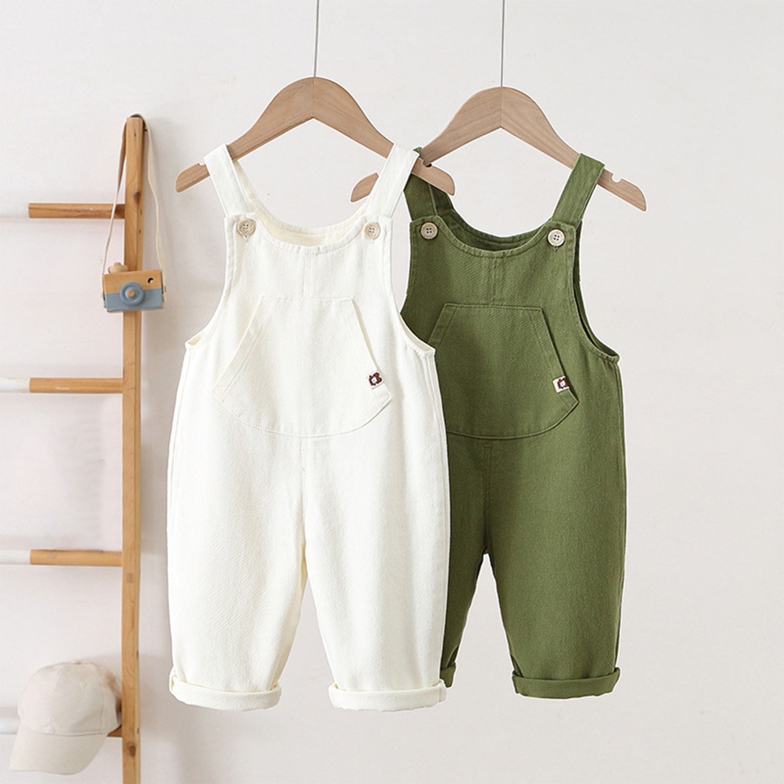 ATOGUTA Toddler Rompers Girl Size 2T-8 Denim Bib Jumpsuit Girls Baggy ...