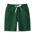 thumbnail image 1 of ATOGUTA Toddler Shorts Boys Summer New Knee Cotton Sports Shorts Green, Size 2-7, 1 of 2