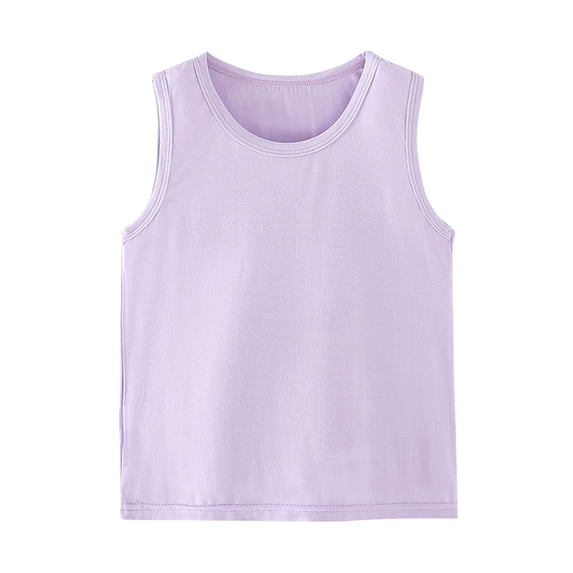 ATOGUTA Toddler Tank Tops Girls Sleeveless Soft Tank Tops for Girls Purple, Sizes 2T-12