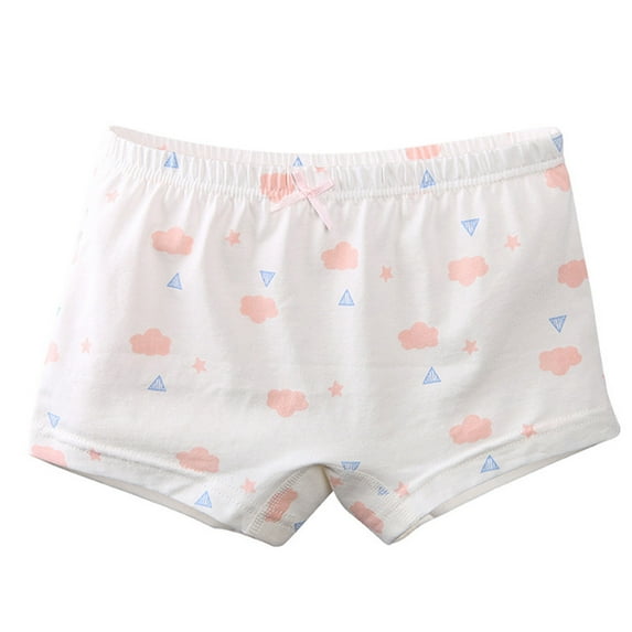 ATOGUTA Toddler Underwear Girls 3T-10 Female Thin Printing Cotton Four Corner Bottom Soft Cotton Underwear