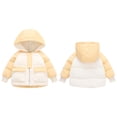 thumbnail image 1 of ATOGUTA Toddler Winter Coat Boys Hooded Fleece Parka Coat Children Winter Zipper Outerwear Yellow, Size 1T-7, 1 of 4