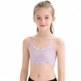 thumbnail image 1 of ATOGUTA Training Bra for Girls Size 11 Stretch Straps Crop Seamless Cami Sports Bralettes Bra for Teens Purple, 1 of 4