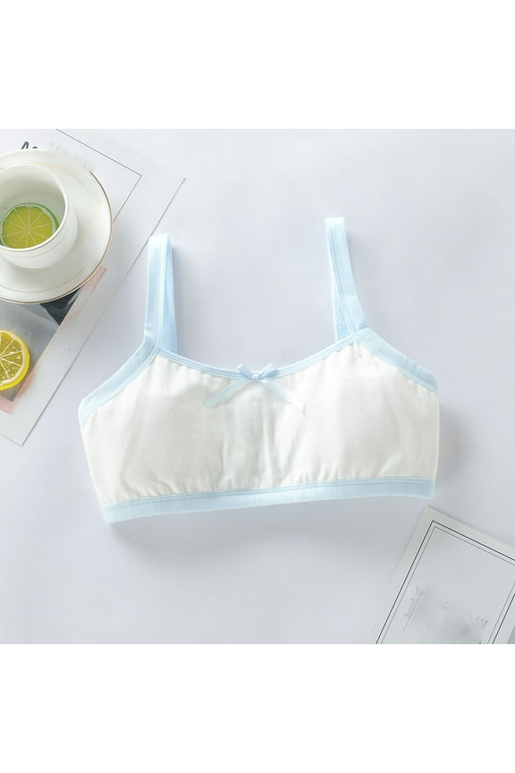 Training Bra for Girls Size 7-10 Kids Athletic Seamless Camis Dance Yoga Crop Tops Blue