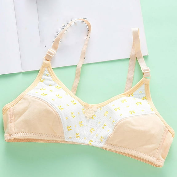 ATOGUTA Training Bras for Girls 7 to 9 Years Sports Soft Cotton Padded Bra with Adjustable Straps