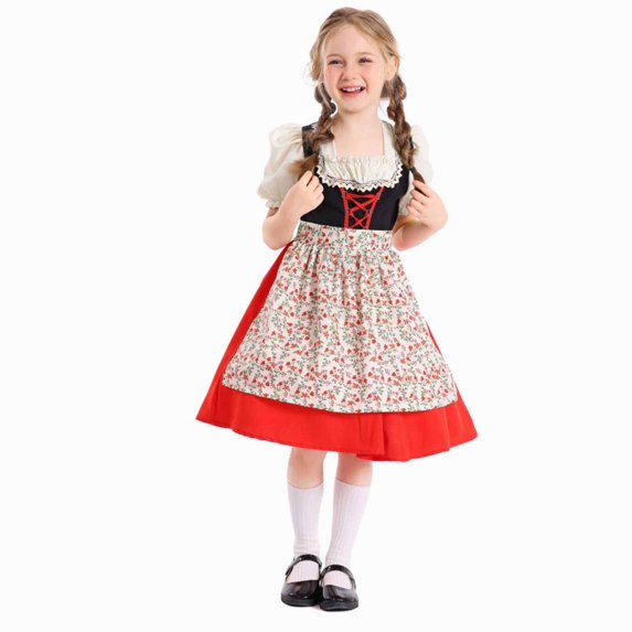 ATOGUTA Trendy Dresses for Girls Khaki Ruffle Summer Dresses Cute Birthday Party Princess Sundress 4T-16