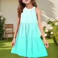 thumbnail image 1 of ATOGUTA Tulle Dress Girls Summer Kids Skater Twirl A Line Tank Dress for School Casual Holiday Party Size 4T-14, Light Blue, 1 of 6