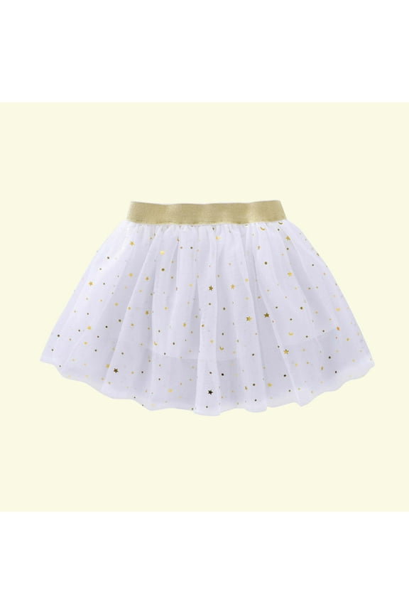 Tutu Dress for Girls Cute Party Dance Mesh Sequins Stars Tulle Skirt, Sizes 2T-14