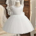 thumbnail image 1 of ATOGUTA Tutu Dresses for Toddler Girls Summer Savings New Mesh Princess Performance Wedding Dress White, Sizes 6M-5T, 1 of 5
